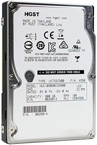 Hgst Ultrastar C10K900 | HUC109090CSS600 | 0B26014 | 900 GB 10K RPM SAS 6.0 GB/S 64MB кеш | 2.5in SFF | 512n | Cache Enterprise Hard Disk