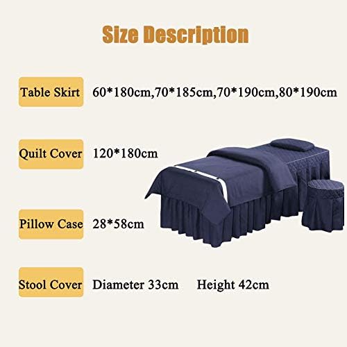 Zhuan Premium Massage Table Sheet поставува убавина за кревет за кревет 4 парчиња кревети за масажа за дишење, здолниште за перници за спа-постелнини