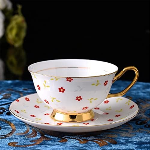 Quesheng 15 парчиња налепници за цвеќиња за цвеќиња злато линија коска од кина чај сет кафе сет за попладневен чај