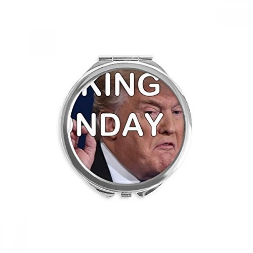 Американски одличен претседател Смешна слика Компактен огледало околу преносно џебно стакло