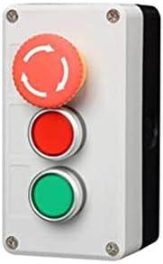 Контролна кутија TPUOTI со прекинувач на копчето за светло 24V/220V со копче за итни случаи, самото ресетирање на индустриски прекинувач