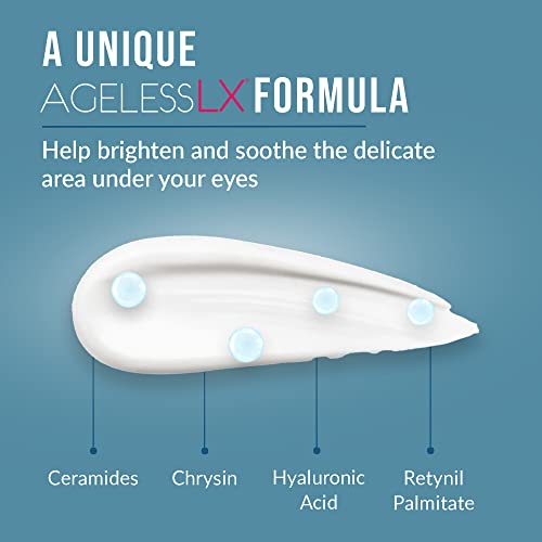 AGELESSLX - крем за очи на Hydrasilk - зацврстувајќи под крем за очи за темни кругови и подпухналост - хидратантна хидрата за хидрата за брчки, фини линии и подуени кеси за очи