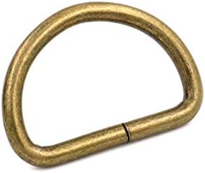 Општа метална бронза Д прстен тока 1.25 Внатрешен дијаметар јамка прстен за пакет чувари од 12