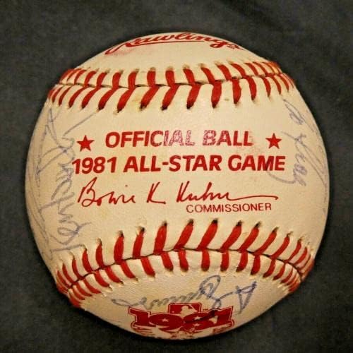 1981 година, сите потпишени со starвезди на 23 потписи Мареј Винфилд Морис ЈСА Целосно писмо - Автограмирани бејзбол