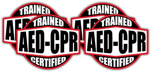 AED - CPR обучена овластена налепница за тврда капа/кутија за алатки за ручек за декорации
