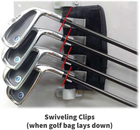 Hyojatem Swingswing Premium Golf Club Holder Club Организирање клипови | 14 клипови поставени со идентификување на нумерирани