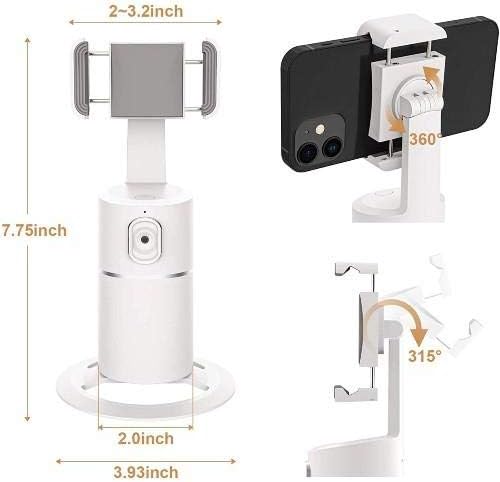 Штанд со боксер и монтирање компатибилен со Realme 9 Pro+ - PivotTrack360 Selfie Stand, Pivot Stand Mount за следење на лицето за Realme
