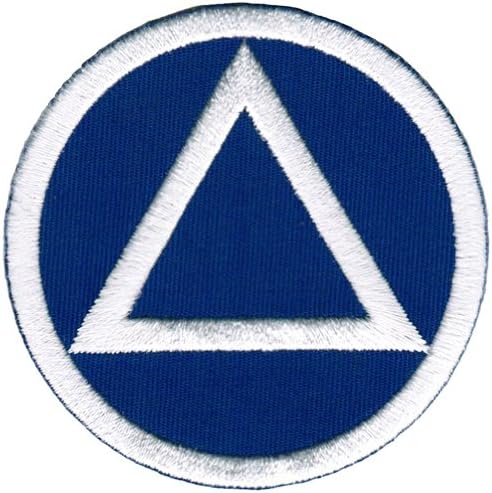 Круг Триаголник трезвеност лепенка везеше железо на трезен амблем сино бело