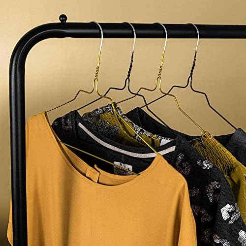 HangerWorld 20 пакувања со злато обложена со метална жица за облеки - закачалки за 16 инчи за возрасни и тинејџери