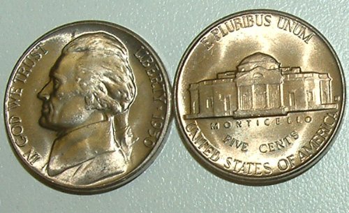 1950-Д Џеферсон Никел-Избор/Дијамант БУ САД Монета