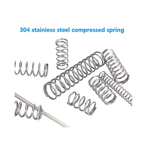 10 парчиња компресија од не'рѓосувачки челик пролет 304 SU компресирана пролет, должина 15мм, ОД 5мм