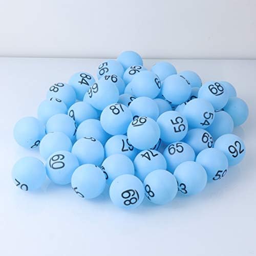 Toyvian 100 парчиња нумерирани топки 1-100 лотариски топки табели тениски топки печатени пинг -понг топки со броеви за DIY