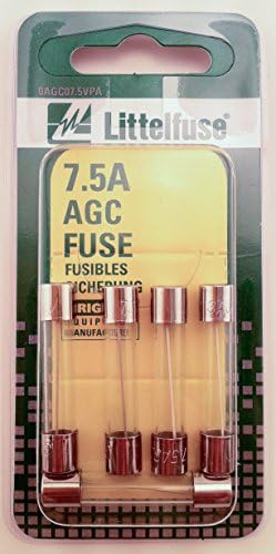 Littelfuse AGC75BP Agc Gls Осигурувач 5Cds/Pk, 7.5