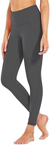 Saeенски панталони со високи половини во Саеклија, меки атлетски тренинзи што трчаат хеланки со џебови за жени контрола на стомакот
