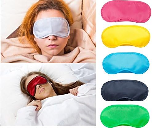 DMTSE 10 x Шарена мека маска за очи за очи за време на ноќта за спиење на сенка за ролетни возила за патувања за патувања за патувања