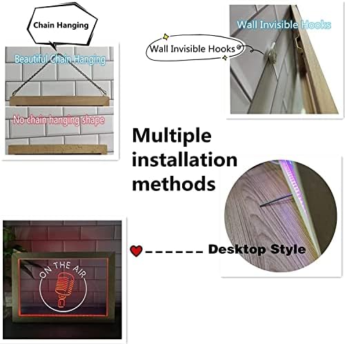 ДВТЕЛ Занаетчиско Пиво НА ЧЕШМА ПРЕДВОДЕНА Од Неонски Знак, БАР Декор USB Ноќни Светла Неонски Светла Со Дрвена Рамка, Ѕид Виси Прозрачна Табла,