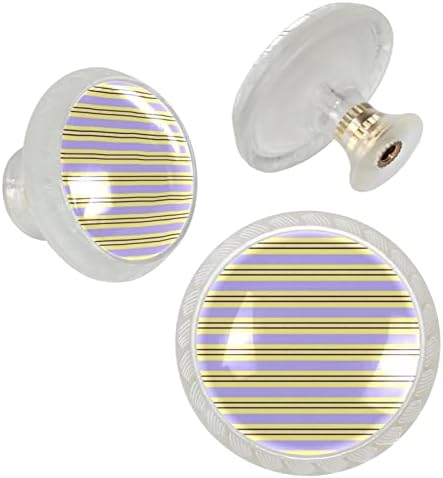 Пакет Tbouobt 4 - Копчиња за хардвер, копчиња за плакари и фиоки, рачки за фустани на фарма, ленти со виолетова жолта боја