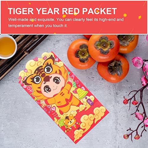 Бестојард Црвена Чанта Кинеска Нова Година Црвени Пликови: 6 парчиња 2022 Година Од Пакетите Пари На Хонг Бао Видете Пликови Црвени Пакети За Материјали