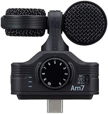 Зумирајте Am7 Средна Страна Стерео Микрофон СО USB - C Конектор Пакет Со Паметен Телефон Статив Адаптер