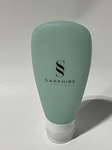Sapphire Spring: Сет за шишиња за патувања, одобрено од TSA, доказ за протекување, повеќебоен, полнење, силикон што може да се исцеди