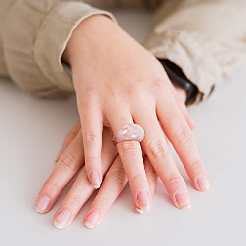 Mensoyard Mens Rings Mens Rings Mens Mens Rings 12 парчиња смола акрилни прстени редење прсти прстени поставени за жени тенки густи сет свадбени