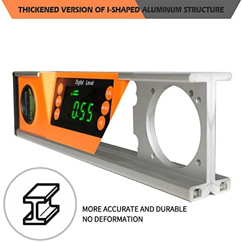 10-Инчен Дигитален Торпедо Ниво И Транспортер | Неодимиум Магнети | Светла LED Дисплеј | V-ЖЛЕБ МАГНЕТНА БАЗА | IP54 прашина/Отпорни