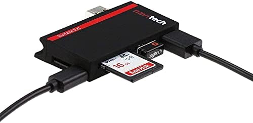 Navitech 2 во 1 лаптоп/таблет USB 3.0/2.0 HUB адаптер/микро USB влез со SD/Micro SD картички читач компатибилен со HP Chromebook X360