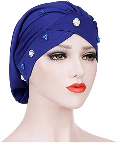 Women'sенски буги слабиот бени ноќен капа на чело крст Мал турбан капа хемотерапија жени брада капа муслиманска капа Баоу маргаритка