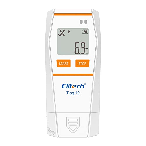 Elitech TLOG 10 Дигитална температура на податоци за дневник за повторна употреба на температурата PDF Извештај USB порта 32000 поени со внатрешна температурна сонда