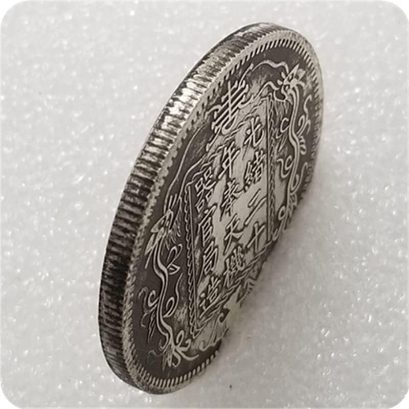 Антички занаети задебелување на комеморативната паричка на Guangxu, сребрен долар 0270
