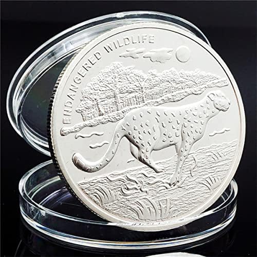 Животинска Монета Конго Савана Гепард Комеморативна Монета Комеморативен Медал Сребрена Монета Занаети Колекционерски Предмети