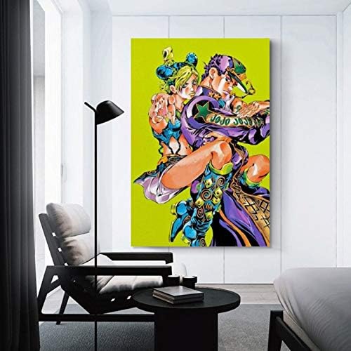 Gcocl Jojo Jolyne Cujoh and Jotaro Anime Poster Canvas Art Art и Wall Art Pictur