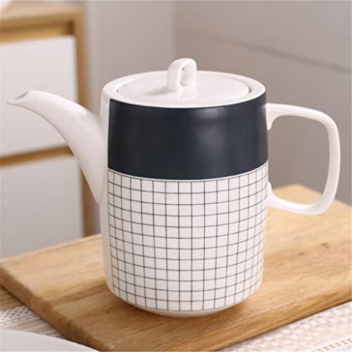 ZLXDP Checkered Tippywring Ceramic Tea Set Cafe Set чај сет елегантен попладневен чај за материјали