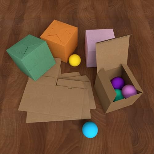 Кутии за подароци Maglina Premium 32 парчиња 4 x 4 x 4 инчи кутии за подароци за хартија од Крафт, лесно склопување