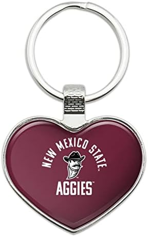 Ново Мексико Државен Агис Официјално лого -клуч за логото на срцето Loveубов метален клуч на ланецот