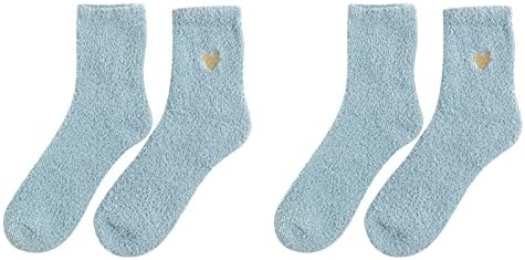 лнмулд божиќни чорапи 2 Пара Жени Секојдневни Чорапи Слатки Печатени Памучни Дезени Чорапи Удобни Меки Топли Вина