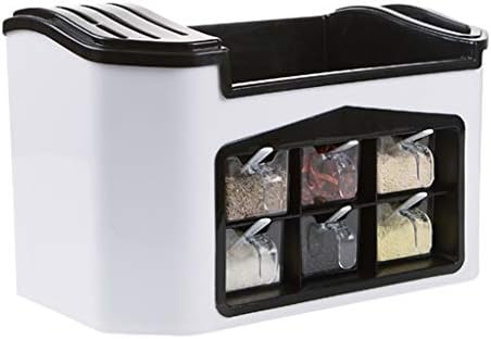Jqzlxcjzwj Прилагодете ја решетката за складирање кујна за зачинување на тегла за кутија кујна сол тенџере за складирање на резервоарот за складирање поставена кујна з