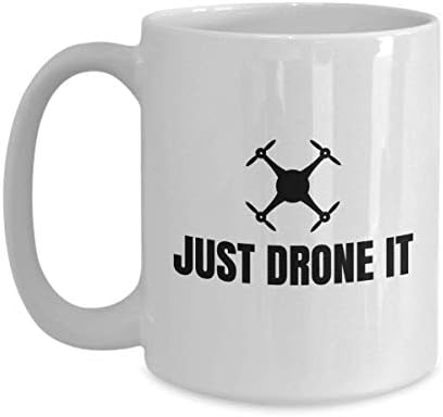Смешна кригла со беспилотни летала - подароци од квадкоптер - подарок за UAV - смешен подарок за дрон - само дрон