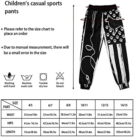 Suhoaziia Детска спортски панталони обични спортови за џогирање на еластични спојни панталони со џебови меки панталони за девојчиња