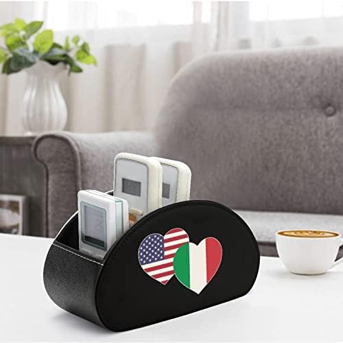 Организатор на кутии за складирање на американско италијанско знаме за далечинско ТВ -контрола на полиња со 5 оддели за десктоп спална
