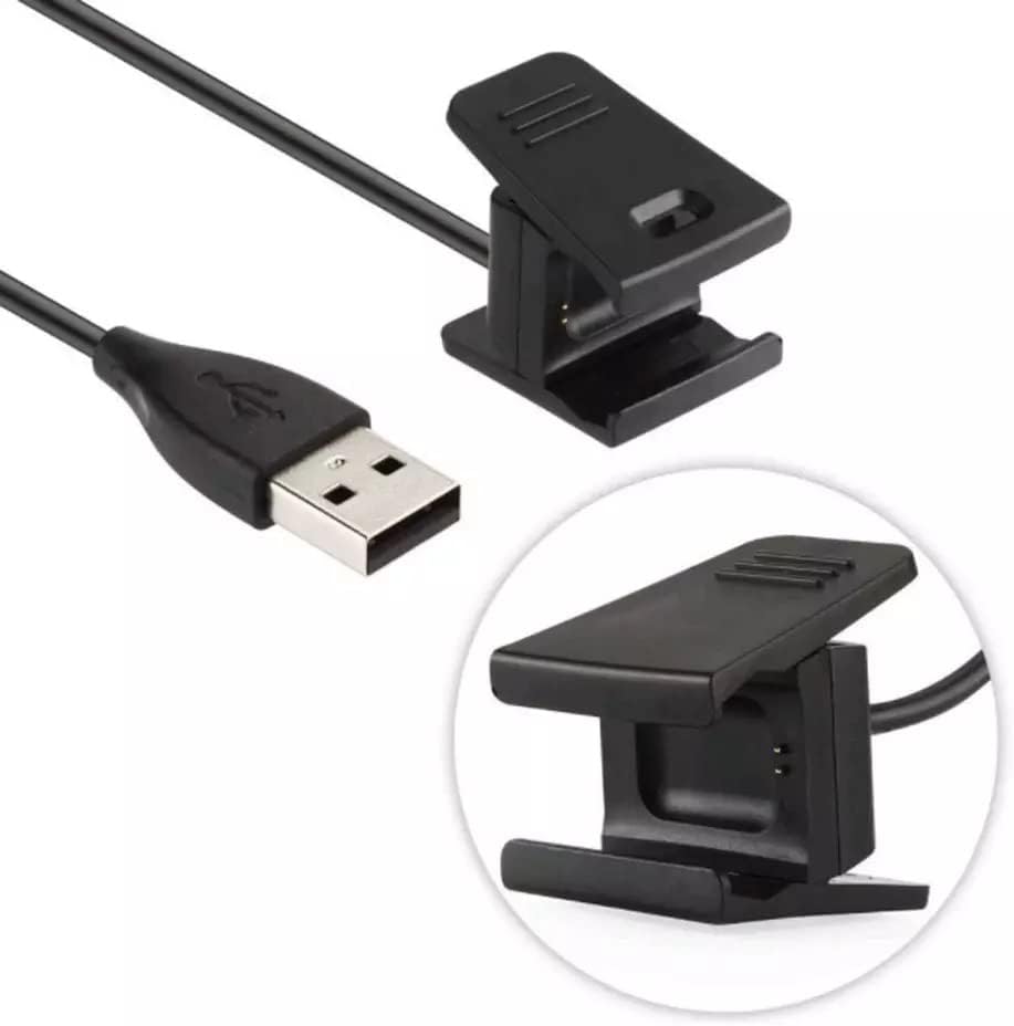 [2-пакет] Кабел за полнач Компатибилен со Fitbit Charge 2, замена на USB Chard Cradle Dock Stand Cable за паметен часовник Fitbit