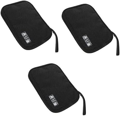 Милистен 3 парчиња Торба За Складирање На Кабел За Податоци Катјонски Мобилен Телефон Дигитална Торба Црна