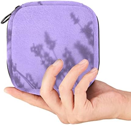 Сенка На Виолетова Лаванда Торба За Складирање Хигиенски Салфетки Пренослив Комплет За Периоди Торбички За Торбички За Менструални Чаши