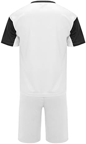 Менс костуми летни модни шорцеви за кратки ракави за мажи, поставени залепени кружни вратот опуштено случајно сет со две парчиња