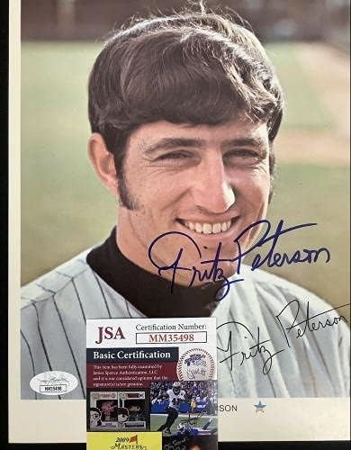 Фриц Петерсон потпиша фотографија 8x10 1971 Arco New York Yankees Autograph JSA - автограмирани фотографии од MLB