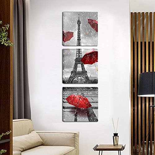 Меиџи Париз Ајфел кула платно wallидна уметност декор црвени чадори за печатење слики уметнички дела за дневна соба подготвени за виси)