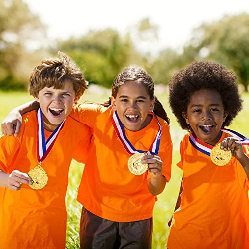 12 Спакувајте Фудбалски Медали За Деца, 2 Инчи Медали За Матални Златни Награди За Натпревари Во Тимски Спортски Фудбалски Натпревари