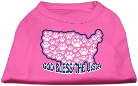 Производи за миленичиња Мираж 18-инчен Бог благослови кошули за печатење на екранот во САД за домашни миленици, XX-големи, светло