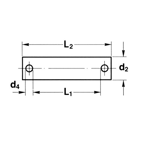 Ametric BL 588 CP BL Series Leaf Chain, LH1088 ISO Number, BL 588 ANSI Number 15.875 mm Pitch, 8x8 Plate Lacing, 15.09 mm Plate Depth, 2.44