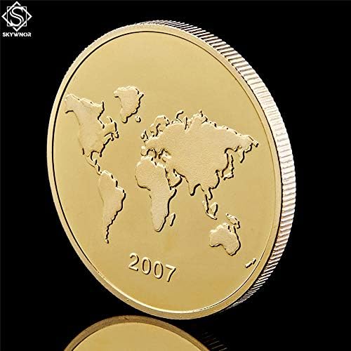 Златните позлатени реплика комеморативни колектори на монети седум чуда на светот во 2007 година